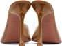 Amina Muaddi Brown Alexa Glass Slipper 105 Heeled Sandals - Thumbnail 2