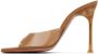 Amina Muaddi Brown Alexa Glass Slipper 105 Heeled Sandals - Thumbnail 3