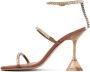 Amina Muaddi Brown Gilda Heeled Sandals - Thumbnail 3