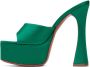 Amina Muaddi Green Dalida Heeled Sandals - Thumbnail 3