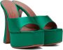 Amina Muaddi Green Dalida Heeled Sandals - Thumbnail 4