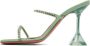 Amina Muaddi Green Gilda Slipper 95 Heeled Sandals - Thumbnail 3