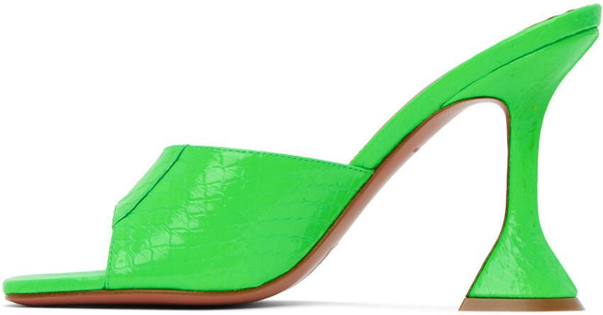 Amina Muaddi Green Lupita Heeled Sandals