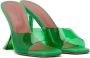 Amina Muaddi Green Lupita Heeled Sandals - Thumbnail 4