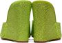 Amina Muaddi Green Lupita Wedge Sandals - Thumbnail 2
