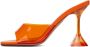Amina Muaddi Orange Lupita Glass Slipper Heeled Sandals - Thumbnail 3