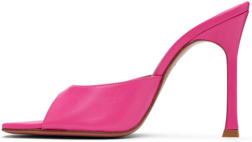 Amina Muaddi Pink Alexa Slipper 105 Heeled Sandals