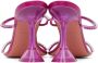 Amina Muaddi Pink Gilda Glass Heeled Sandals - Thumbnail 2