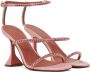 Amina Muaddi Pink Gilda Heeled Sandals - Thumbnail 4