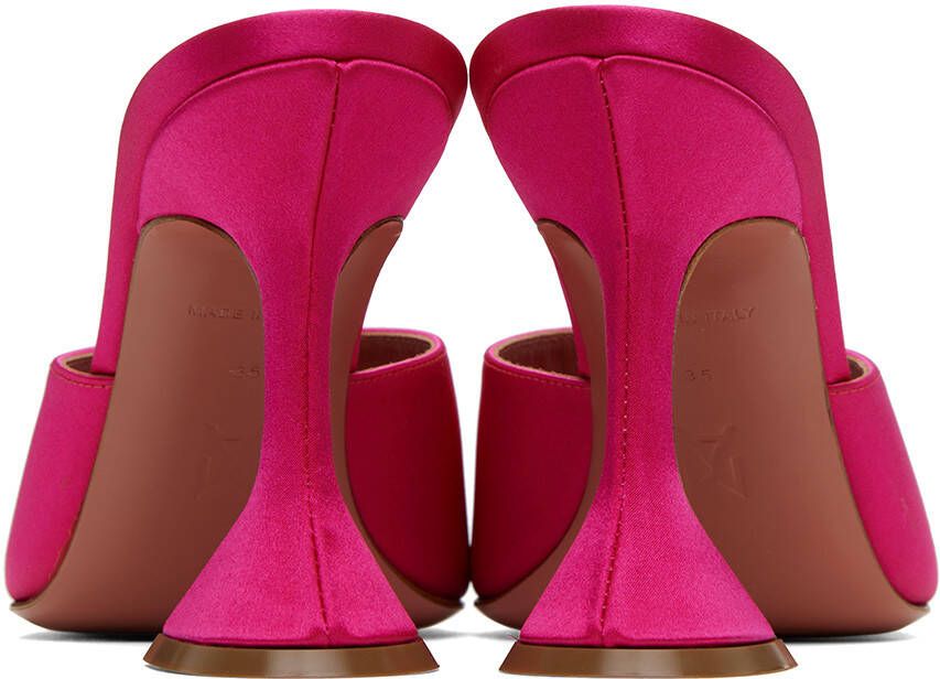 Amina Muaddi Pink Lupita Heeled Sandals