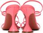 Amina Muaddi Pink Naima Heeled Sandals - Thumbnail 2