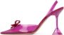 Amina Muaddi Pink Rosie Glass Sling Heels - Thumbnail 3