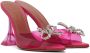 Amina Muaddi Pink Rosie Glass Slipper Heeled Sandals - Thumbnail 4