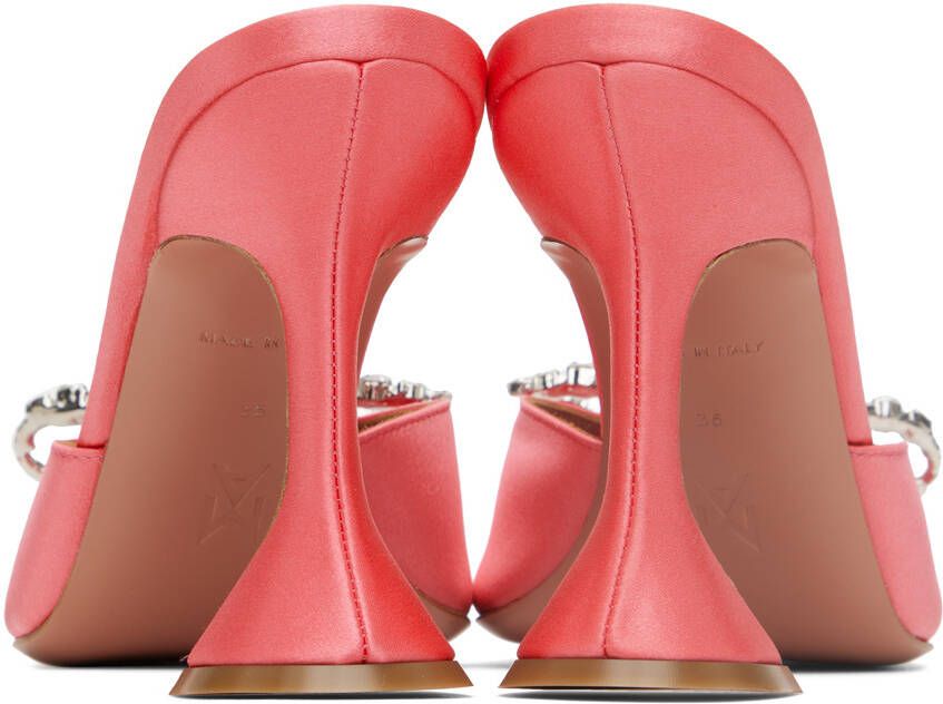 Amina Muaddi Pink Rosie Heeled Sandals