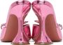 Amina Muaddi Pink Rosie Slipper Heeled Sandals - Thumbnail 2