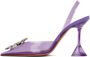 Amina Muaddi Purple Begum Glass Sling 95 Heels - Thumbnail 3