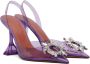 Amina Muaddi Purple Begum Glass Sling 95 Heels - Thumbnail 4