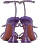 Amina Muaddi Purple Gilda Glass Heeled Sandals - Thumbnail 2