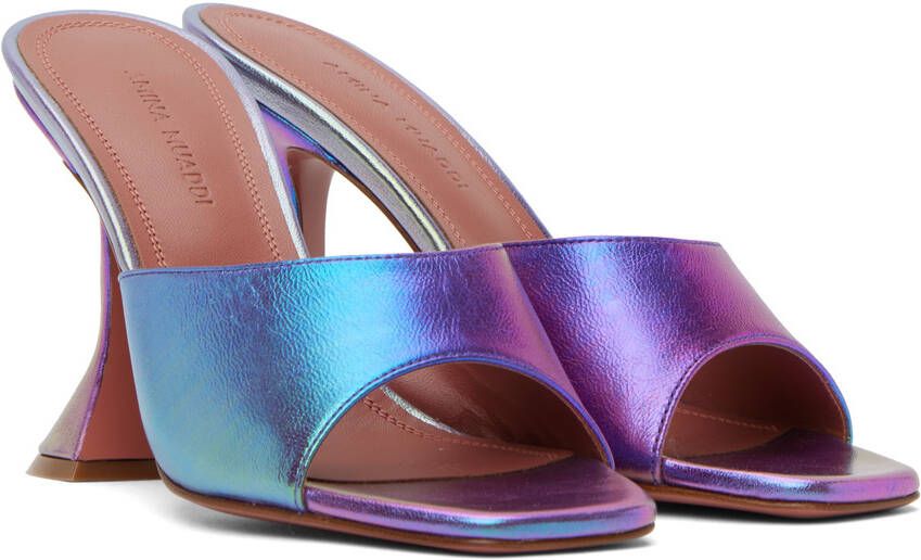 Amina Muaddi Purple Lupita Heeled Sandals