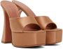 Amina Muaddi Tan Dalida Heeled Sandals - Thumbnail 4