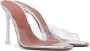 Amina Muaddi Transparent Alexa Glass 105 Slipper Heeled Sandals - Thumbnail 4