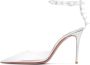 Amina Muaddi Transparent Julia Glass Heeled Sandals - Thumbnail 3