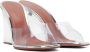 Amina Muaddi Transparent Lupita Glass Wedge Heeled Sandals - Thumbnail 4