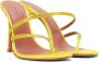 Amina Muaddi Yellow Ami Heeled Sandals - Thumbnail 4
