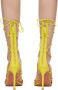 Amina Muaddi Yellow Daisy Heeled Sandals - Thumbnail 2