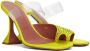 Amina Muaddi Yellow Paloma Crystal Slipper Heeled Sandals - Thumbnail 4