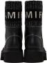 AMIRI Black Knit Logo Collar Combat Boots - Thumbnail 2
