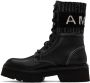 AMIRI Black Knit Logo Collar Combat Boots - Thumbnail 3