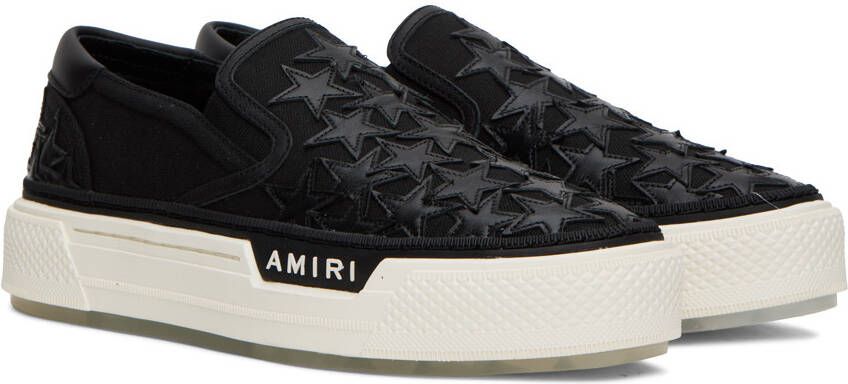 AMIRI Black Stars Court Slip-On Sneakers