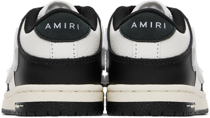 AMIRI Kids Black & White Skel Top Low Sneakers