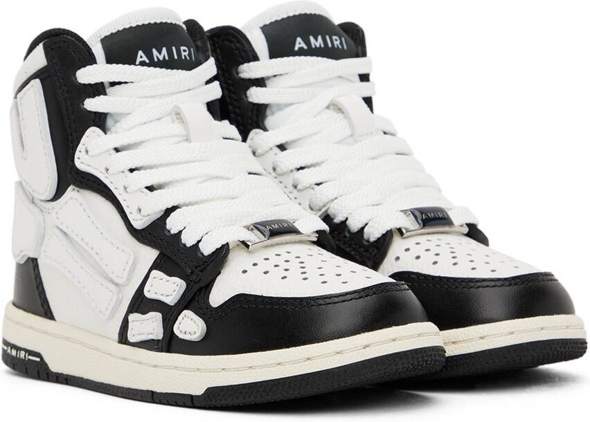 AMIRI Kids Black & White Skel Top Sneakers