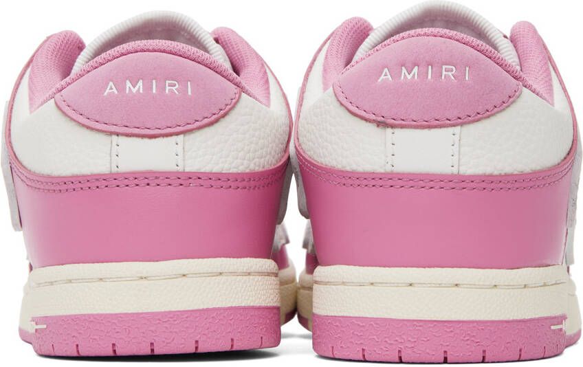 AMIRI Kids Pink & White Skel Sneakers