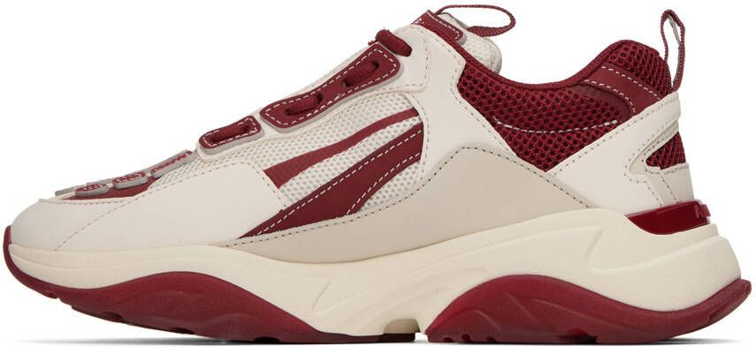 AMIRI Red & White Bone Runner Low-Top Sneakers