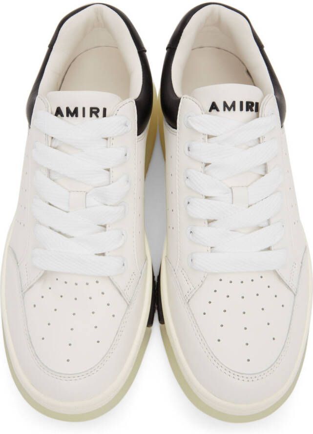 AMIRI White & Black Stadium Low Sneakers