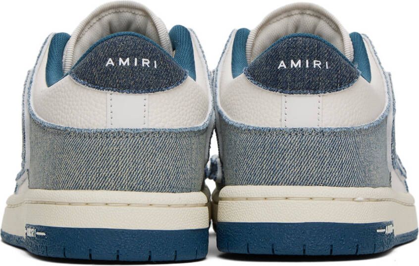 AMIRI White & Blue Skel Sneakers