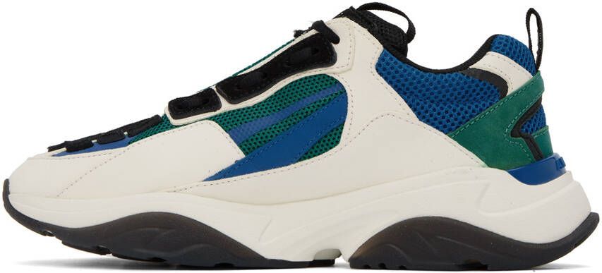 AMIRI White & Green Bone Runner Sneakers