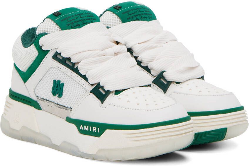 AMIRI White & Green MA-1 Sneakers