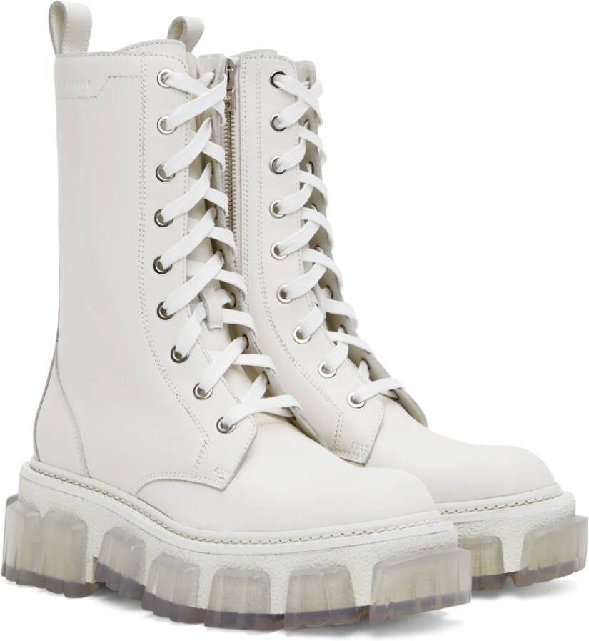 AMIRI White Lug Combat Boots