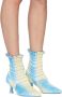 Amy Crookes Blue & Yellow Marthe Ankle Boots - Thumbnail 4