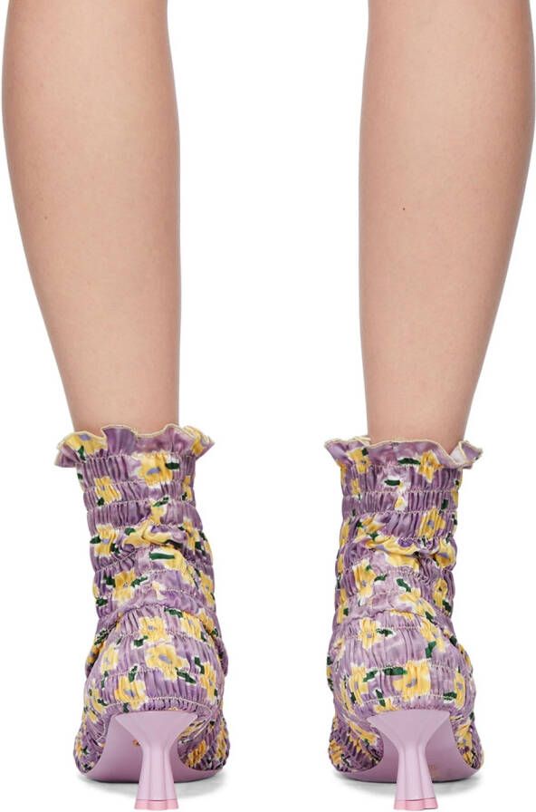 Amy Crookes Purple Marthe Ankle Boots