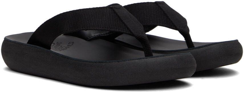 Ancient Greek Sandals Black Charys Comfort Sandals