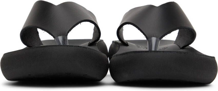 Ancient Greek Sandals Black Charys Comfort Vachetta Sandals