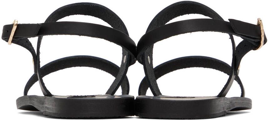 Ancient Greek Sandals Black Clio Sandals