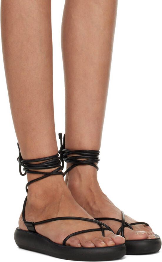 Ancient Greek Sandals Black Diakopes Comfort Sandals