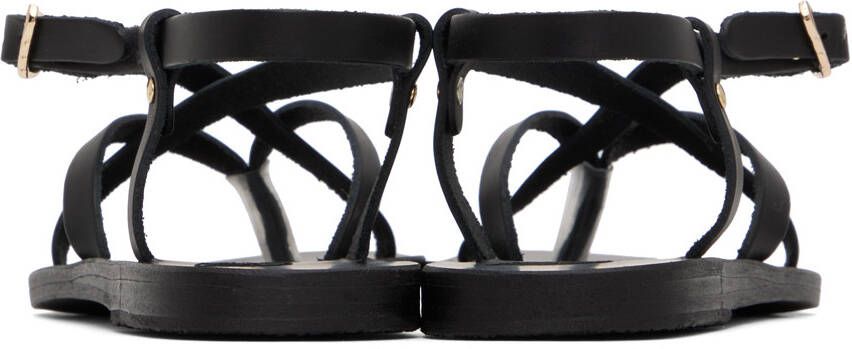 Ancient Greek Sandals Black Semele Sandals