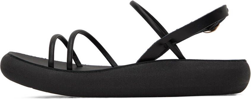 Ancient Greek Sandals Black Taxidi Comfort Sandals